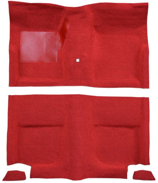 Picture of 1965-1968 Ford Mustang Fastback without Folddowns with Shifter Hole Pass Area Loop Carpet Flooring 01 Black