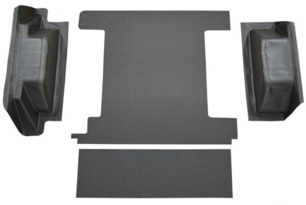 Picture of 1966-1976 Ford Bronco 2 Gas Tanks without Tailgate Lock Cargo Area Vinyl Carpet Flooring #16 Black