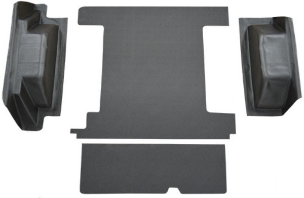 Picture of 1966-1976 Ford Bronco 2 Gas Tanks with Tailgate Lock Cargo Area Vinyl Carpet Flooring #16 Black