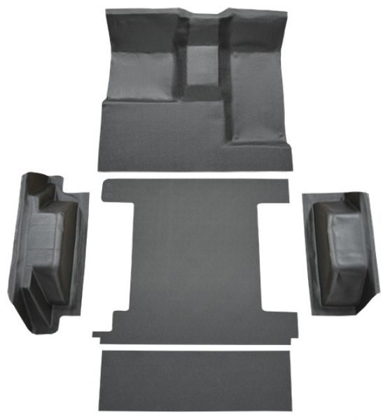 Picture of 1966-1976 Ford Bronco 2 Gas Tanks Complete without Tailgate Lock Vinyl Carpet Flooring #16 Black