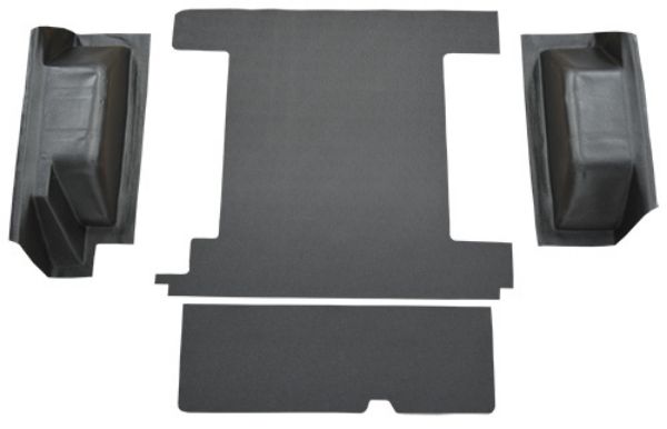Picture of 1966-1976 Ford Bronco 1 Gas Tank with Tailgate Lock Cargo Area Vinyl Carpet Flooring #16 Black