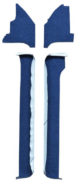 Picture of 1967 Ford Thunderbird 2DR Door & Kick Panel Inserts Door Panel 4pc Loop Carpet Flooring 01 Black