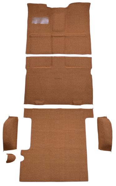 Picture of 1968-1972 GMC K25/K2500 Suburban 4WD Complete Loop Carpet Flooring 01 Black