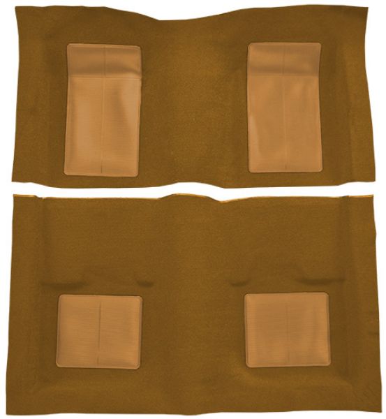 Picture of 1969 Ford Mustang Mach I with 4 Medium Saddle Inserts without Shifter Cut Fastback Nylon Carpet Flooring 601 Black