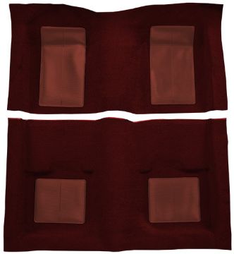 Show details for 1969 Ford Mustang Mach I with 4 Maroon Inserts without Shifter Cut Fastback Nylon Carpet Flooring 601 Black Picture of 1969 Ford Mustang Mach I with 4 Maroon Inserts without Shifter Cut Fastback Nylon Carpet Flooring 601 Black