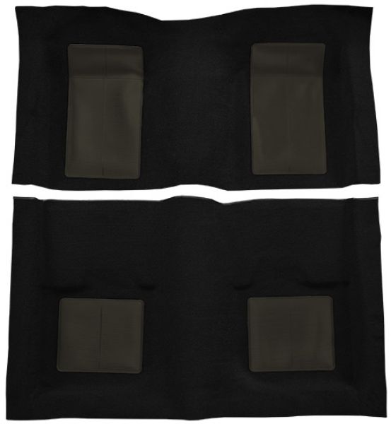 Picture of 1969 Ford Mustang Mach I with 4 Gray Inserts without Shifter Cut Fastback Nylon Carpet Flooring 601 Black