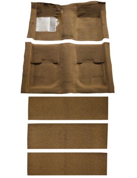 Picture of 1969-1970 Ford Mustang Fastback with Folddowns without Shifter Cut Nylon Carpet Flooring 601 Black