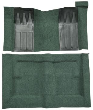Show details for 1969-1971 Ford Torino GT 2DR Hardtop/Fastback Auto with 2 Dark Green Inserts Loop Carpet Flooring 01 Black Picture of 1969-1971 Ford Torino GT 2DR Hardtop/Fastback Auto with 2 Dark Green Inserts Loop Carpet Flooring 01 Black