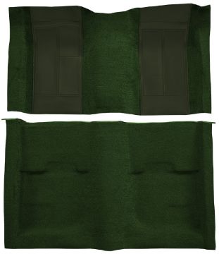 Show details for 1970 Ford Mustang Mach 1 with 2 Green Inserts without Shifter Cut Fastback Nylon Carpet Flooring 601 Black Picture of 1970 Ford Mustang Mach 1 with 2 Green Inserts without Shifter Cut Fastback Nylon Carpet Flooring 601 Black
