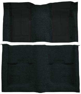 Show details for 1970 Ford Mustang Mach 1 with 2 Dark Blue Inserts without Shifter Cut Fastback Nylon Carpet Flooring 601 Black Picture of 1970 Ford Mustang Mach 1 with 2 Dark Blue Inserts without Shifter Cut Fastback Nylon Carpet Flooring 601 Black