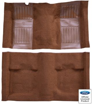 Show details for 1971-1973 Ford Mustang Mach 1 with 2 Ginger Running Pony Inserts without Shifter Cut Fastback Nylon Carpet Flooring 601 Black Picture of 1971-1973 Ford Mustang Mach 1 with 2 Ginger Running Pony Inserts without Shifter Cut Fastback Nylon Carpet Flooring 601 Black