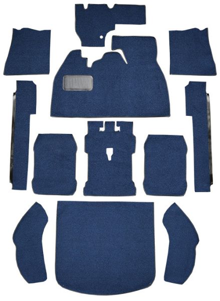Picture of 1971-1973 Volkswagen Super Beetle Hardtop Slant Front Loop Carpet Flooring 01 Black