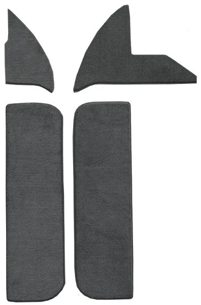 Picture of 1972-1973 Dodge W300 Pickup Door & Kick Panel Inserts with Cardboard Loop Carpet Flooring 01 Black