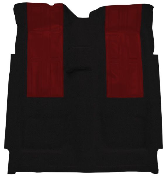 Picture of 1972-1973 Mercury Montego GT 4spd with 2 Red Inserts Loop Carpet Flooring 01 Black