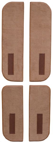 Picture of 1973 GMC K35/K3500 Pickup Crew Cab Inserts on Cardboard w/Vents Door Panel 4pc Loop Carpet Flooring 01 Black