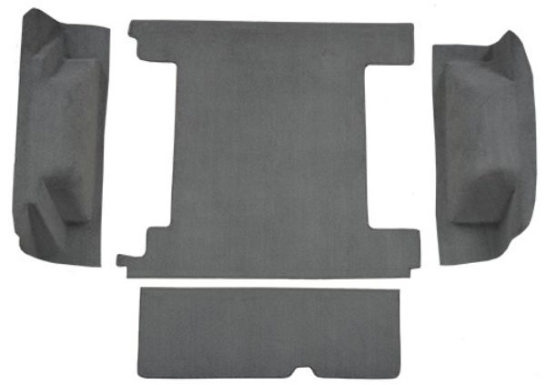 Picture of 1974-1976 Ford Bronco 2 Gas Tanks with Tailgate Lock Cargo Area Cutpile Carpet Flooring 801 Black