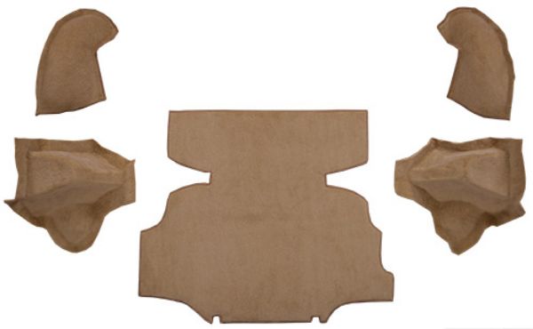 Picture of 1975-1976 Nissan 280Z Rear Cargo with Wheel Wells & Shock Covers Cutpile Carpet Flooring 801 Black