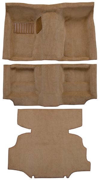 Picture of 1975-1976 Nissan 280Z Complete without Wheel Wells & Shock Covers Cutpile Carpet Flooring 801 Black