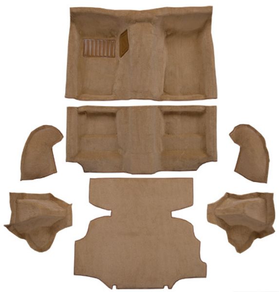 Picture of 1975-1976 Nissan 280Z Complete with Wheel Wells & Shock Covers Cutpile Carpet Flooring 801 Black