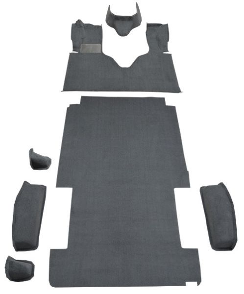 Picture of 1975-1983 Ford E-350 Econoline Long with Engine Cover Fits 128 Wheel Base Complete Cutpile Carpet Flooring 801 Black