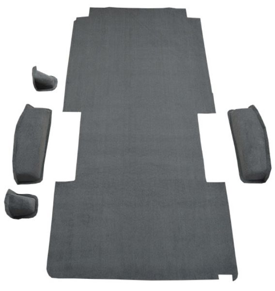 Picture of 1975-1983 Ford E-350 Econoline Ext Rear Fits 148 Wheel Base Cargo Area Cutpile Carpet Flooring 801 Black