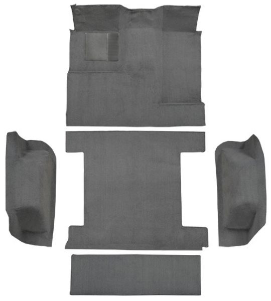 Picture of 1977 Ford Bronco Complete without Tailgate Lock Cutpile Carpet Flooring 801 Black