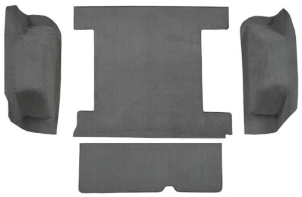 Picture of 1977 Ford Bronco Cargo Area with Tailgate Lock Cutpile Carpet Flooring 801 Black