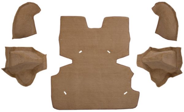 Picture of 1977 Nissan 280Z Rear Cargo with Wheel Wells & Shock Covers Cutpile Carpet Flooring 801 Black