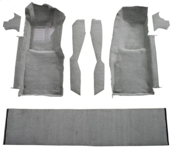 Picture of 1978-1980 Chevrolet Corvette Front with Console Strips, Kick Panels & Door Panels Cutpile Carpet Flooring 801 Black