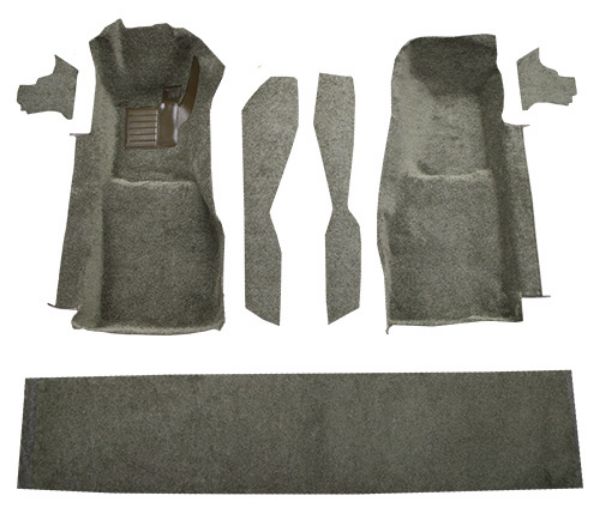 Picture of 1981-1982 Chevrolet Corvette Front with Console Strips, Kick Panels & Door Panels Cutpile Carpet Flooring 801 Black