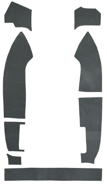 Picture of 1982-1992 Chevrolet Camaro Trunk Area Felt Carpet Flooring 1601 Black