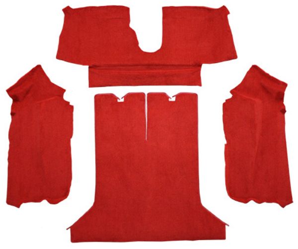 Picture of 1984-1987 Chevrolet Corvette Coupe Rear Cutpile Mass Carpet Flooring 801 Black