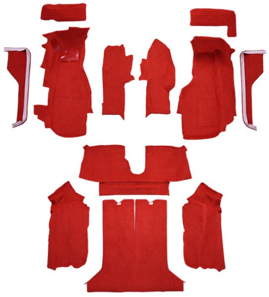 Picture of 1984-1987 Chevrolet Corvette Coupe Complete Cutpile Mass Carpet Flooring 801 Black