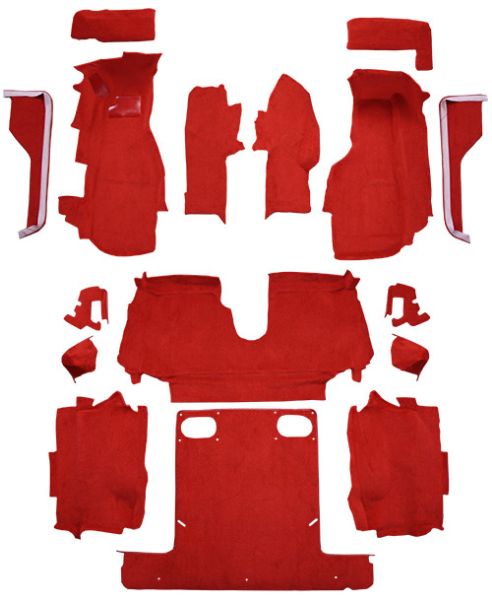 Picture of 1986-1987 Chevrolet Corvette Convertible Complete Cutpile Mass Carpet Flooring 801 Black