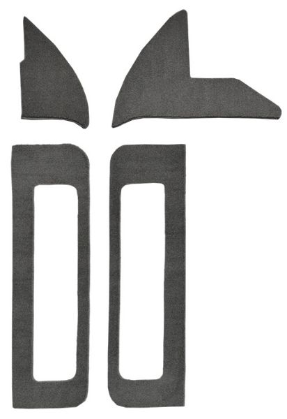 Picture of 1987-1993 Dodge W350 Door & Kick Panel Inserts Cutpile Carpet Flooring 801 Black