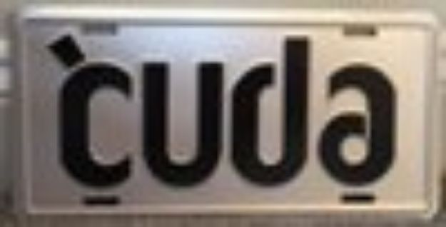 Picture of Plymouth 'Cuda License Plate