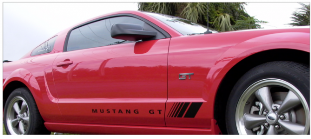 Picture of Mustang Small Fader Decal Kit - Mustang GT Name 1