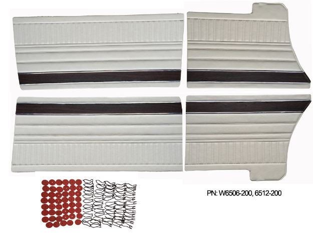 Picture of Mopar 1972 Duster 340 Demon Front and Rear Woodgrain Door Panel Set