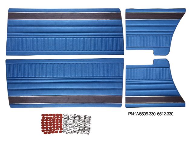 Picture of Mopar 1972 Duster 340 Demon Front and Rear Woodgrain Door Panel Set
