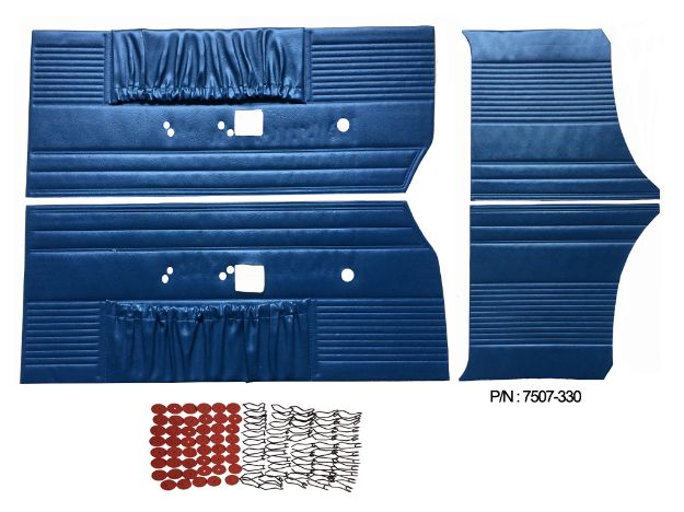 Picture of 1969 Charger R/T Door Panel Front and Rear Set (METALLIC BLUE)
