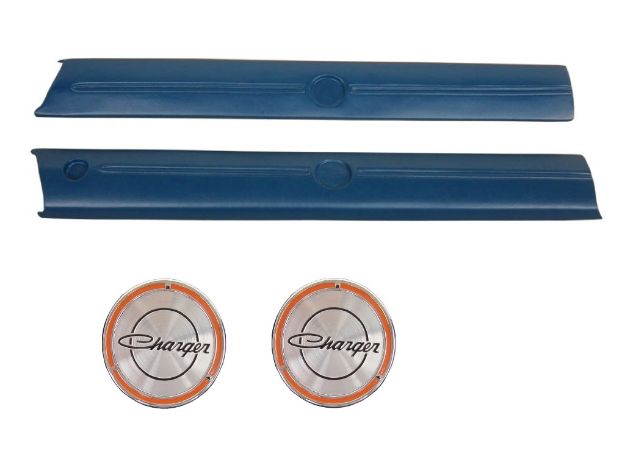 Picture of FBB Mopar 1969 Charger Upper Door Panels with Emblems