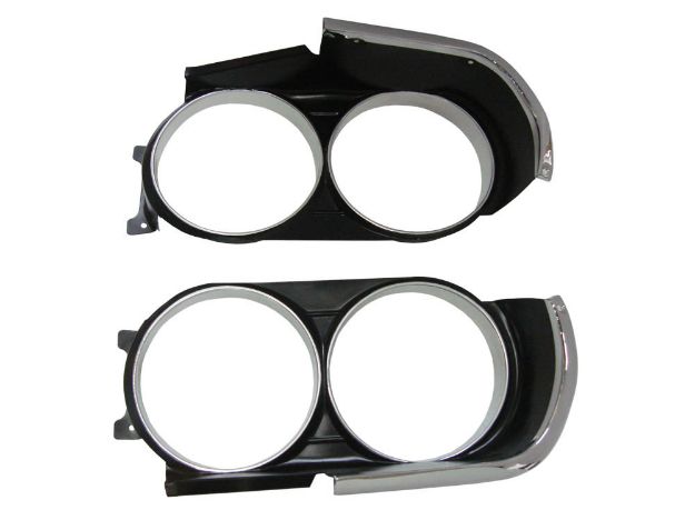 Picture of 230-71RT Mopar 1971 Dodge Challenger R/T Headlight Bezels