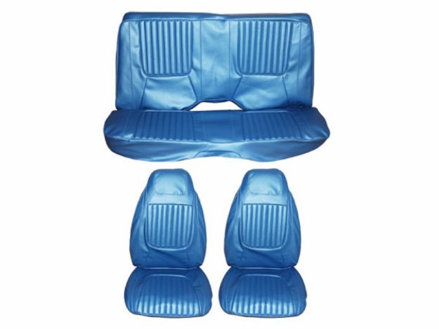 Picture of 5506-BUK-100 1971 Challenger Front Bucket Rear Bench Seat Cover
