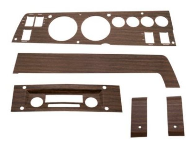 Picture of 142W-RDSET Mopar 1970 B-body Rallye Woodgrain Dash Bezel Kit (Delete- no AC)