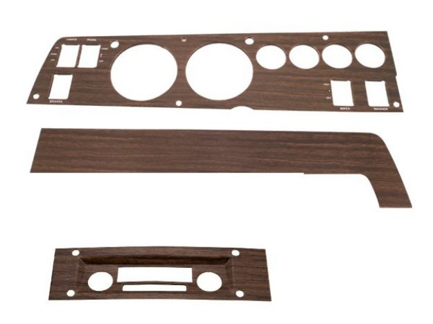 Picture of Mopar 1970 B-body Woodgrain Rallye Dash Bezel Kit (AM/FM - with AC)