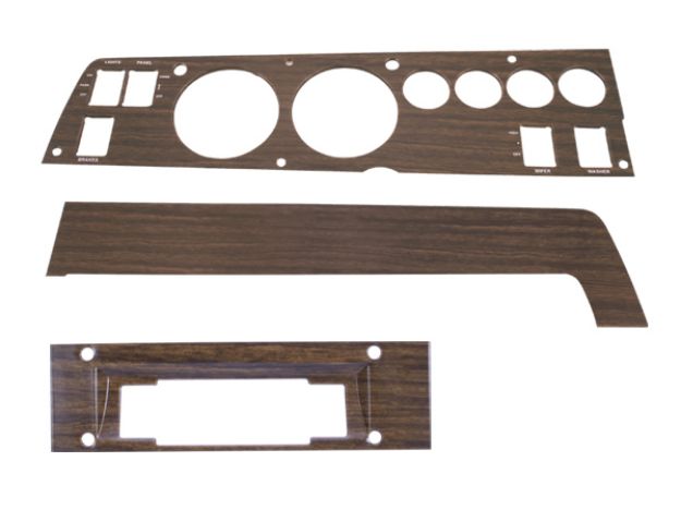 Picture of Mopar 1970 B-body Woodgrain Rallye Dash Bezel Kit (8 Track - with AC)