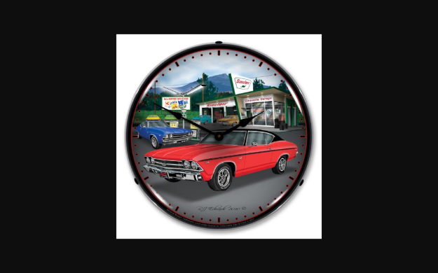 Picture of 1969-1969 Chevrolet Chevelle LED Clock. Sinclair Gas