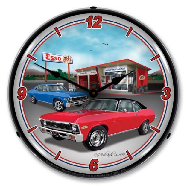 Picture of 1970-1970 Chevrolet Nova / Chevy II LED Clock. Esso Shop