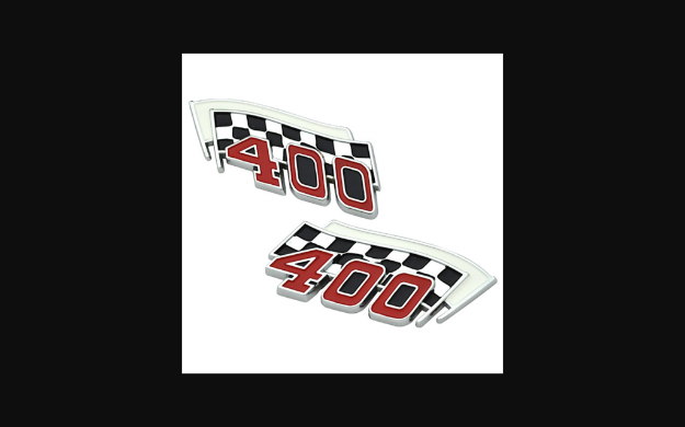 Picture of 1964-1975 Pontiac GTO Fender Emblem- 400 Flags