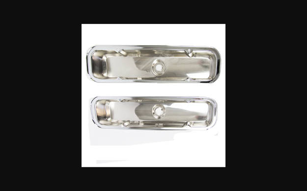Picture of 1967-1981 Pontiac GTO 400/455 Valve Covers W/O Drippers - Chrome